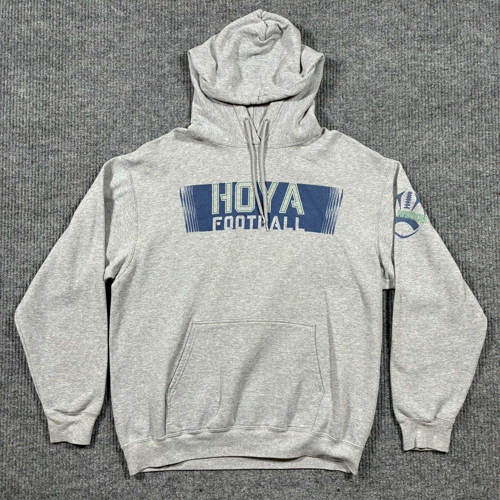 Port & Company Georgetown Hoyas Sweatshirt Mens L Gray Football Pullover NCAA